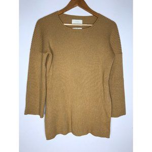 Lauren Manoogian Women's Size 2 Pima Cotton Cashmere Blend Camel Sweater